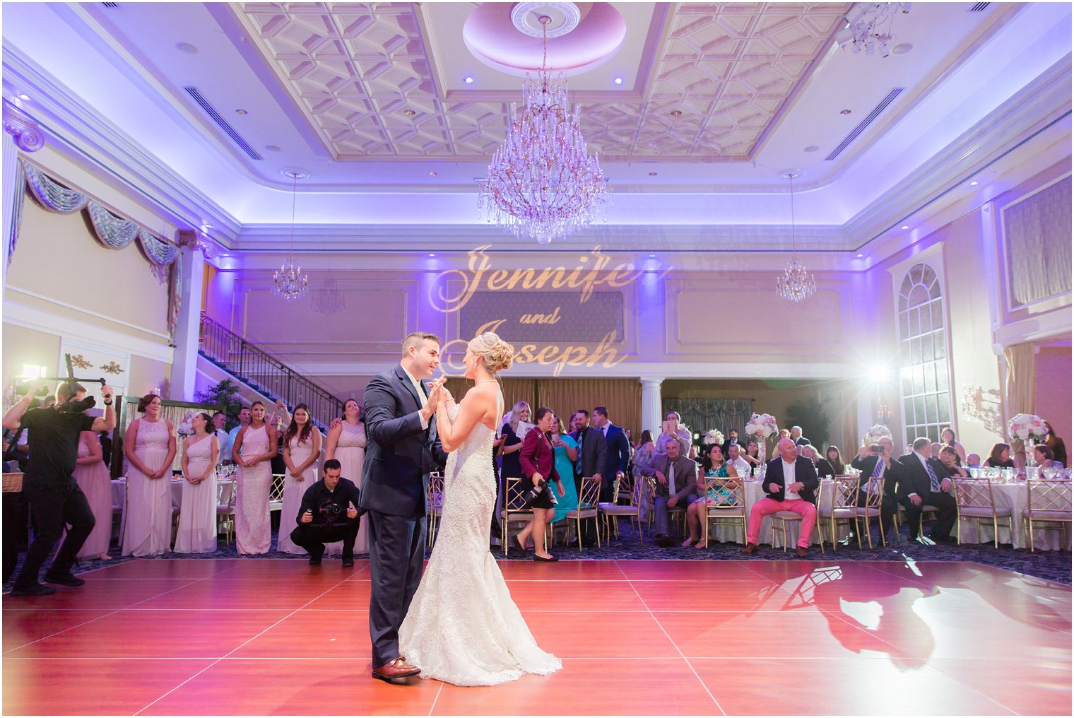 first dance at wedding in the Palace at Somerset Park photographed by Idalia Photography