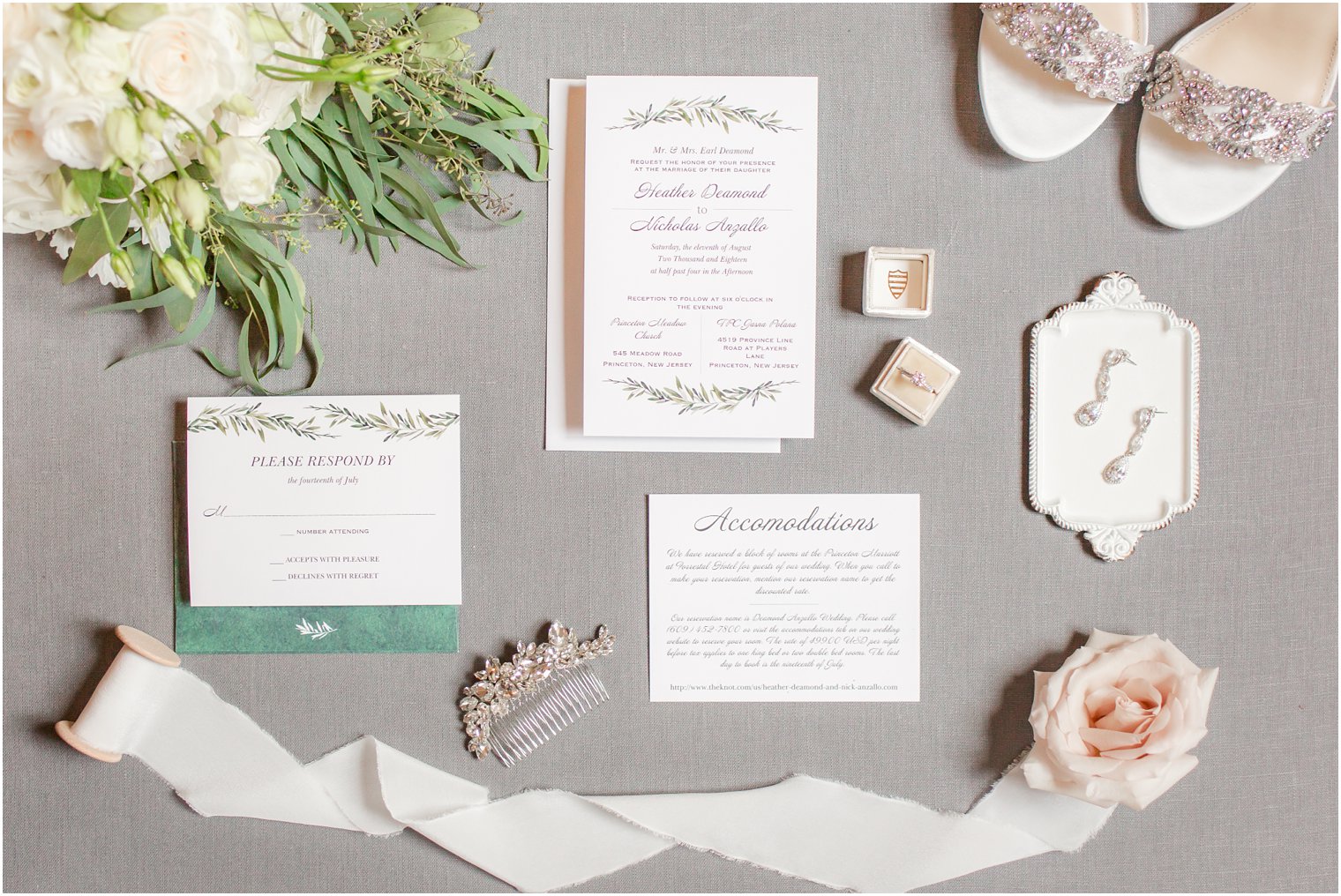 burgundy and ivory wedding invitations by VistaPrint for Jasna Polana wedding