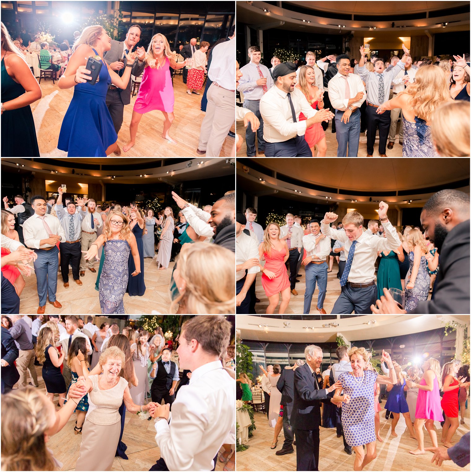 fun on the dance floor by guests at Jasna Polana wedding