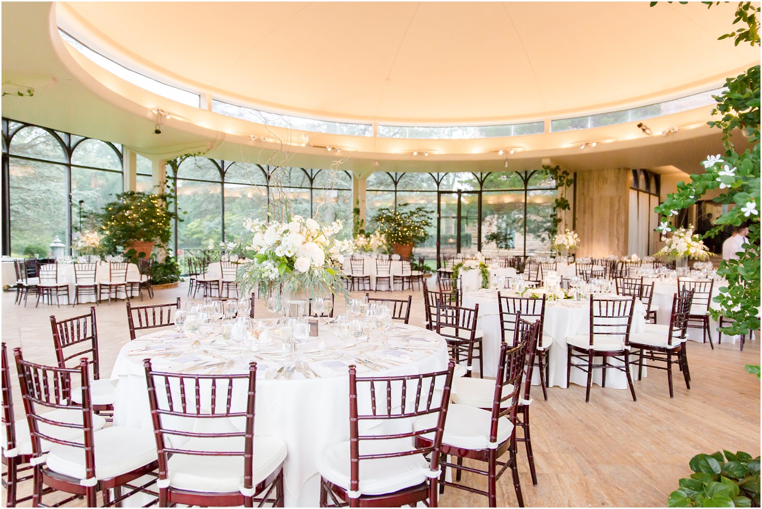 white and ivory reception space at Jasna Polana for NJ wedding day