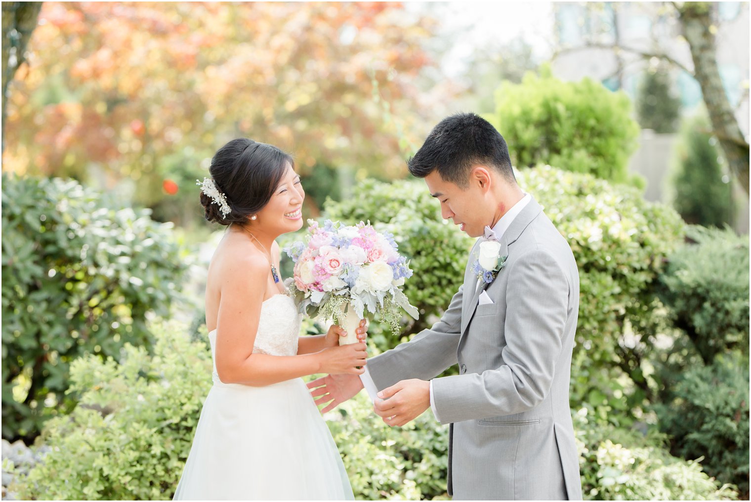 joyful first look reactions at The Bethwood in NJ