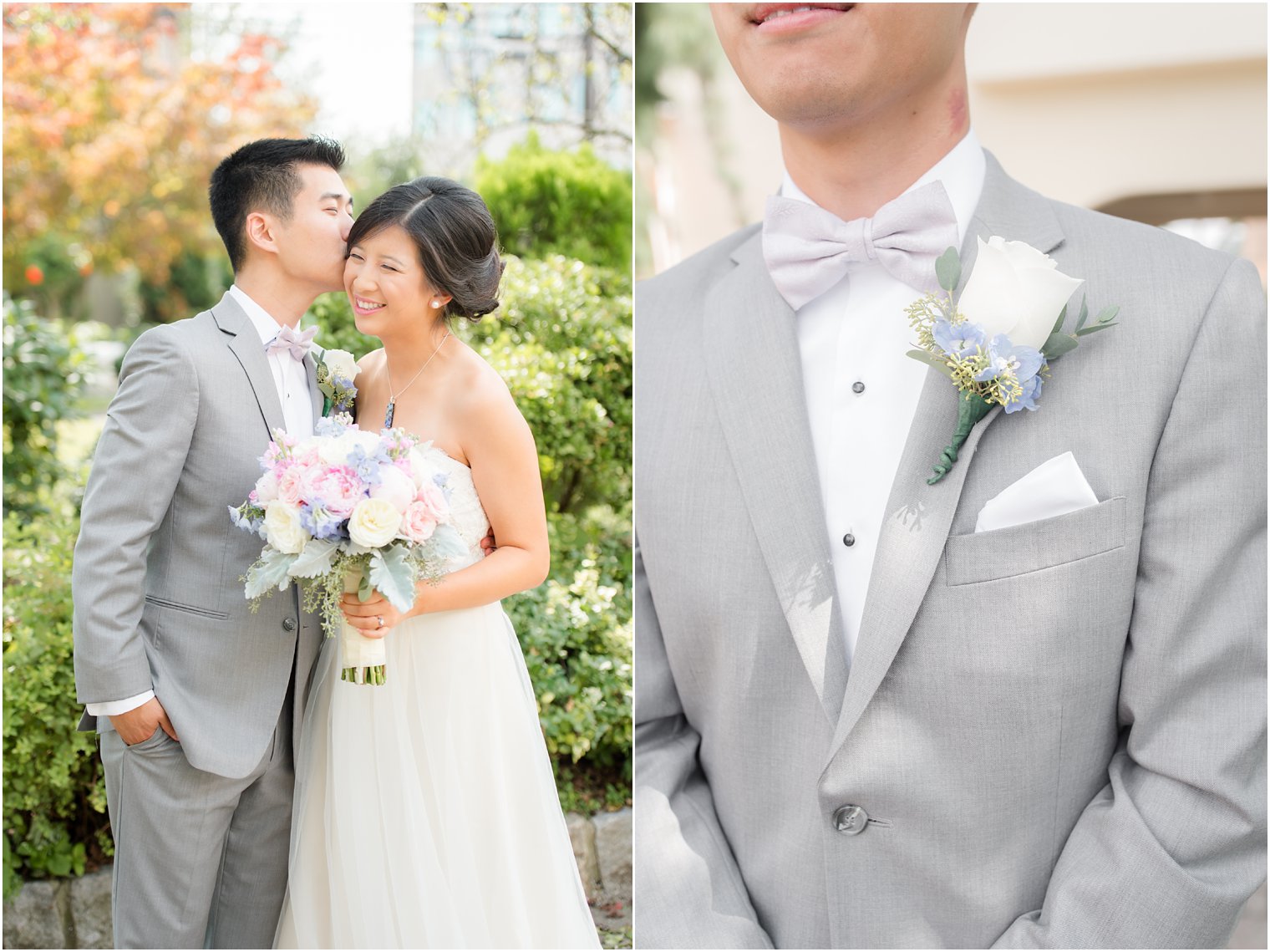 Pastel and grey wedding attire inspiration at The Bethwood in Totowa NJ