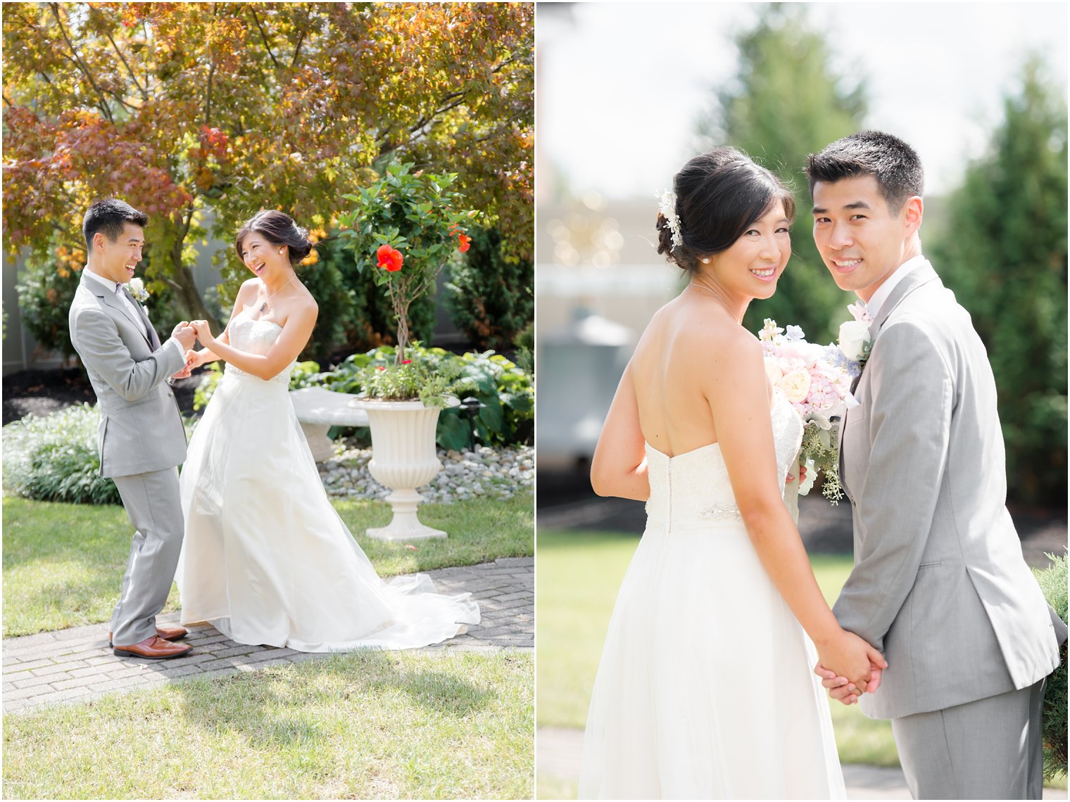 Bride and groom dance during wedding portraits with Idalia Photography