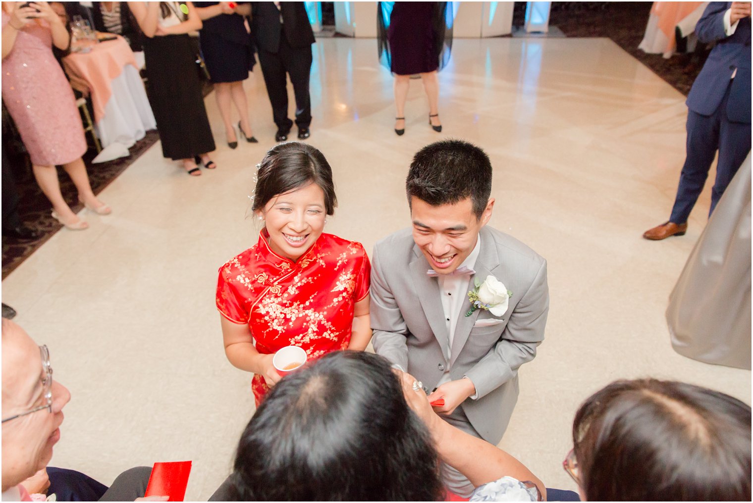 bride and groom during tea ceremony at The Bethwood