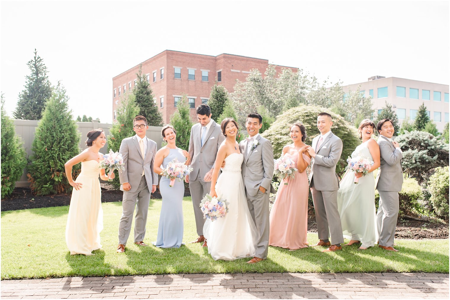 bridal party for wedding at The Bethwood laughs with Idalia Photography associate photographer Jocelyn