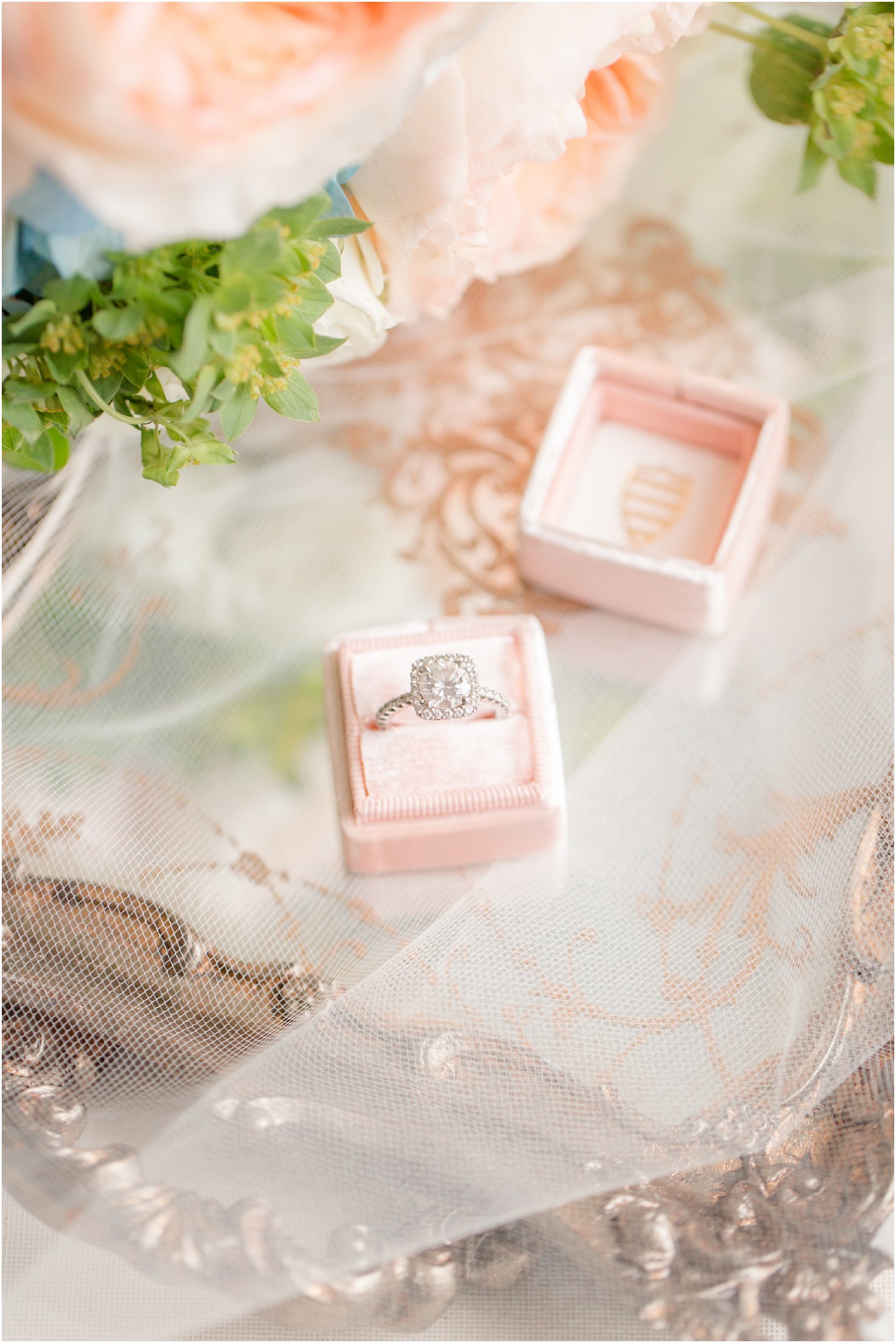 diamond ring ring photographed by LBI wedding photographer Idalia Photography