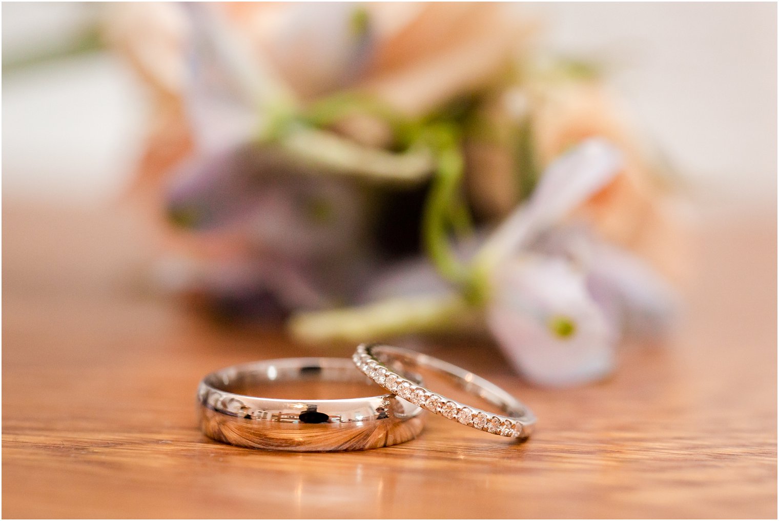 wedding bands photographed by NJ wedding photographer Idalia Photography