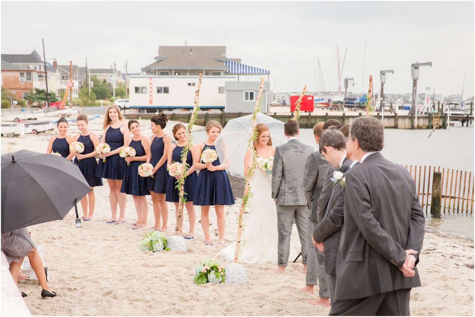 rainy wedding day photographed by NJ wedding photographer Idalia Photography