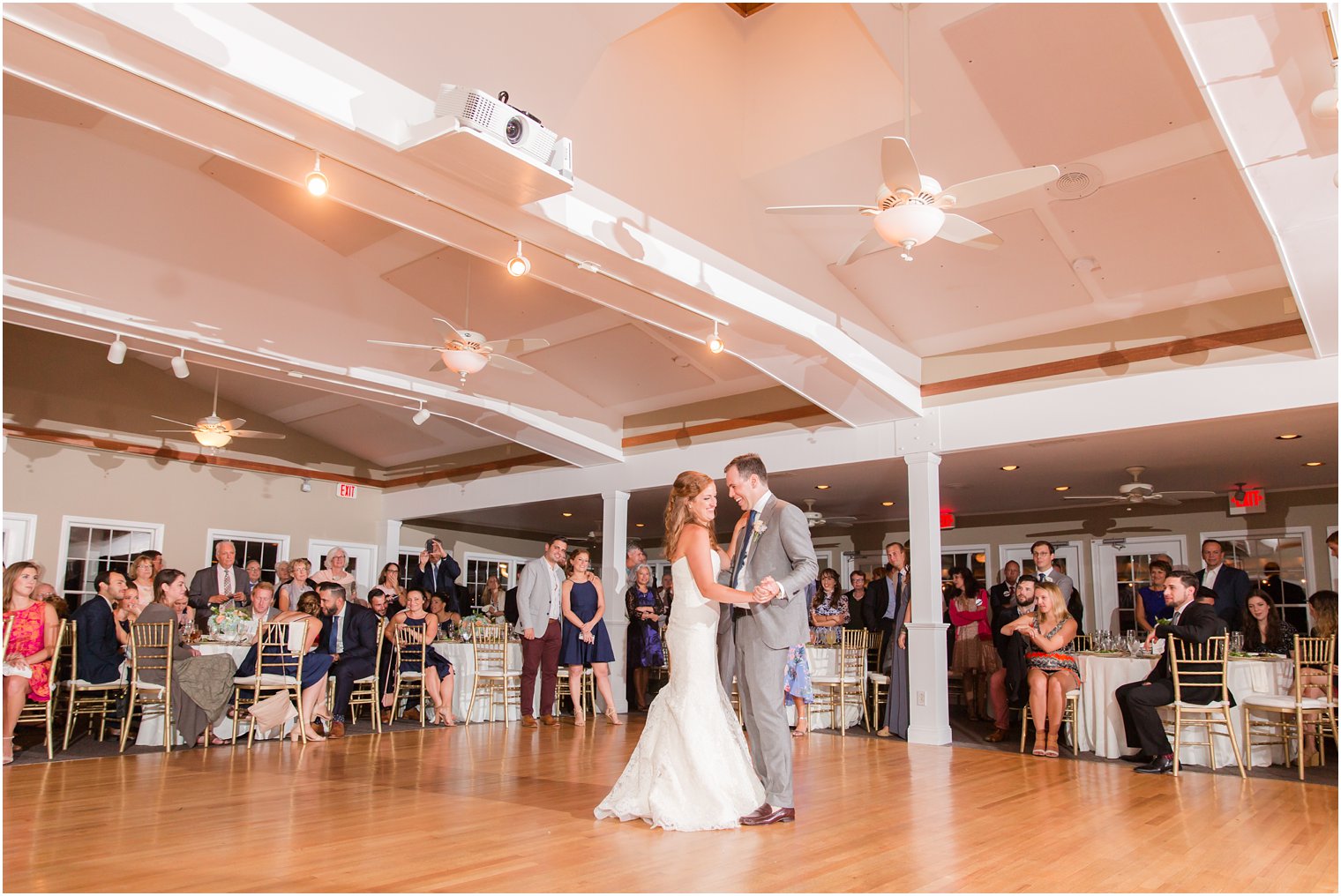 bride and groom's first dance photographed by NJ wedding photographer Idalia Photography