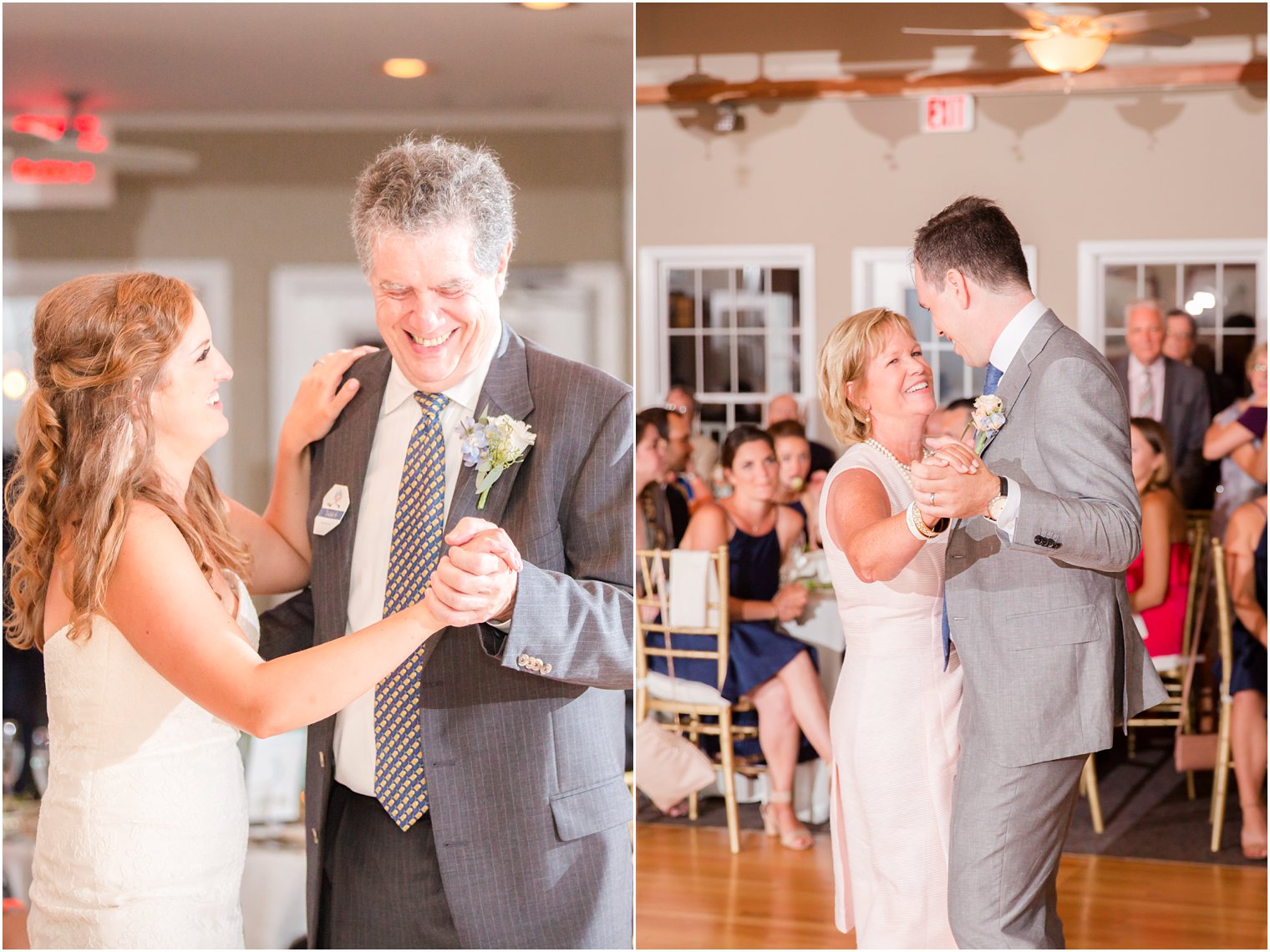 parent dances during reception at Brant Beach Yacht Club photographed by Idalia Photography