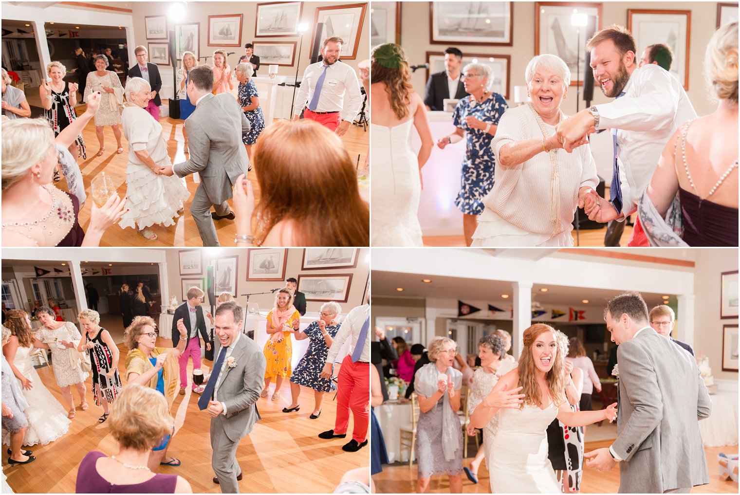 wedding party at Brant Beach Yacht Club photographed by Idalia Photography