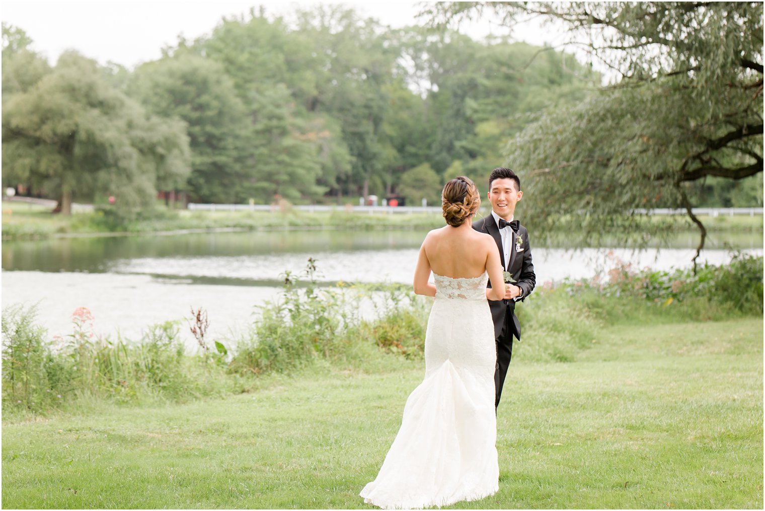 first look outside Chauncey Hotel in Princeton NJ photographed by Idalia Photography