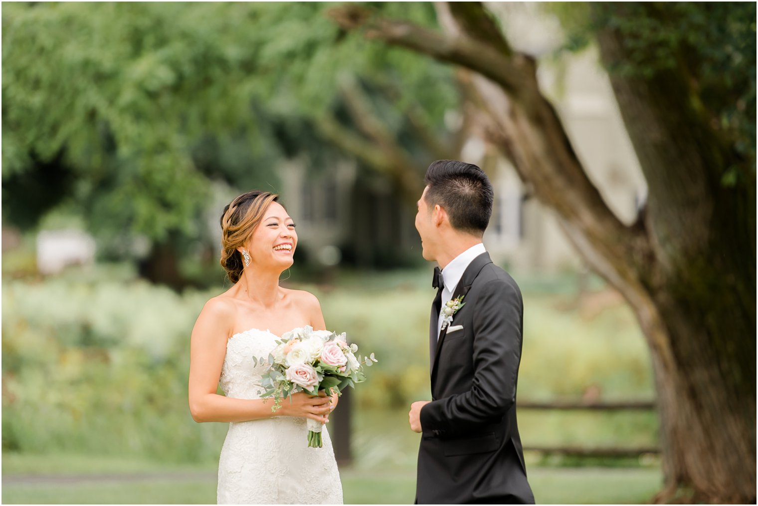 Princeton NJ wedding photographer Idalia Photography captures first look at Chauncey Hotel