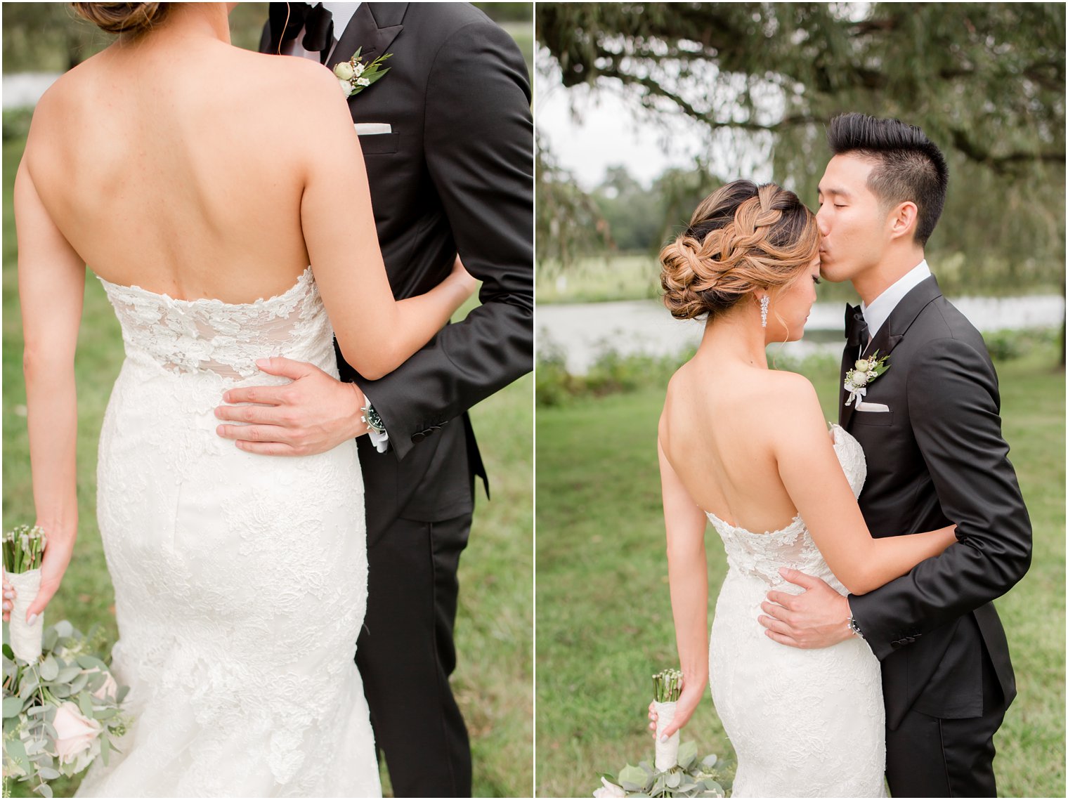 lace wedding gown details photographed by Idalia Photography