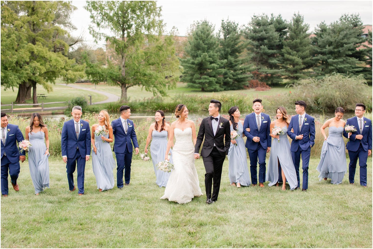 dusty blue wedding party inspiration for Chauncey Hotel wedding day photographed by Idalia Photography