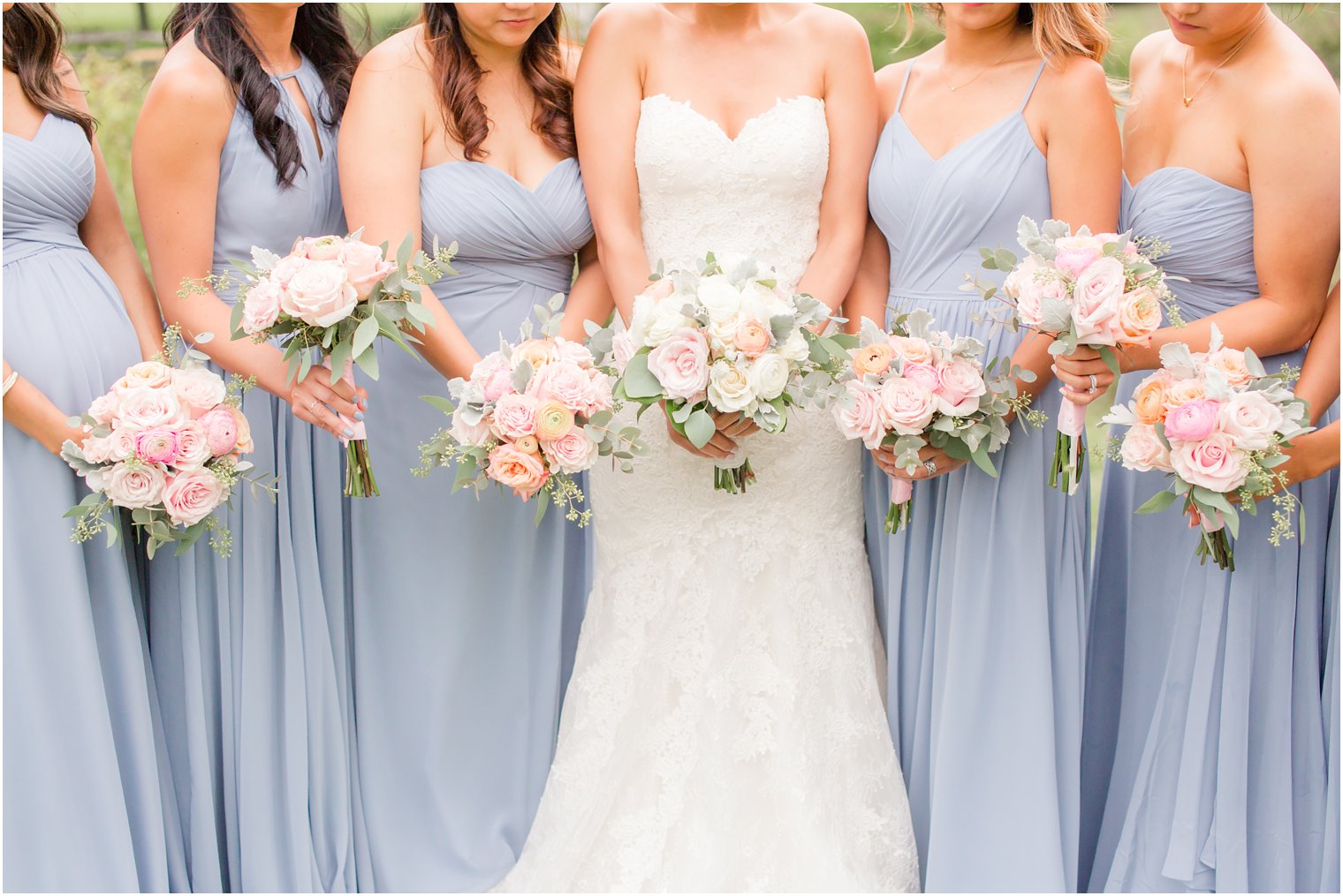 light pink peony and ivory rose bouquet from Peonia for Chauncey Hotel wedding day