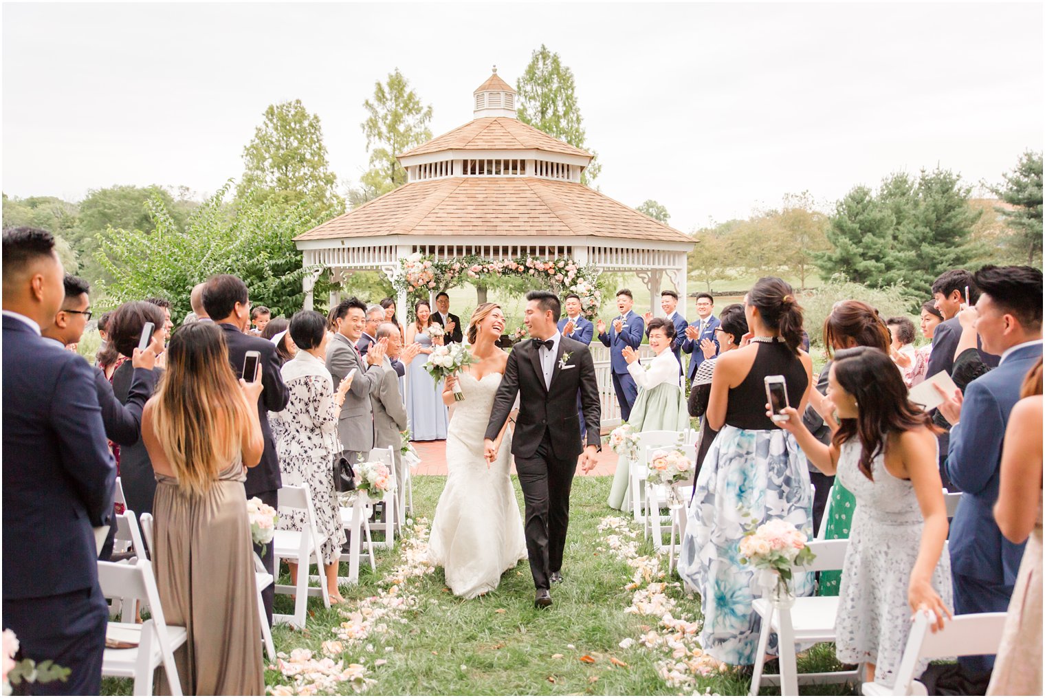 Wedding recessional photo at Chauncey Hotel