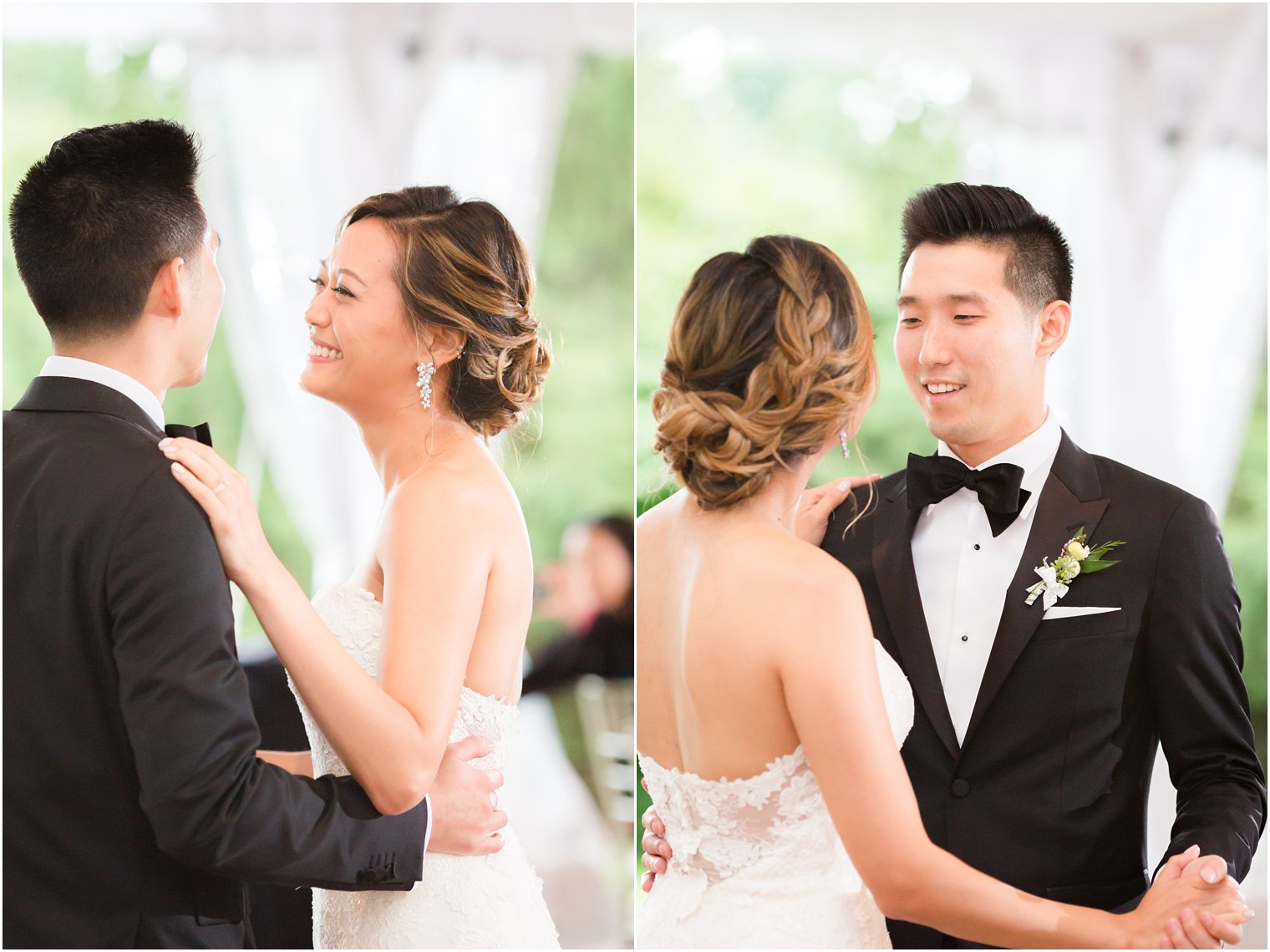 sweet moment during first dance photographed by Idalia Photography