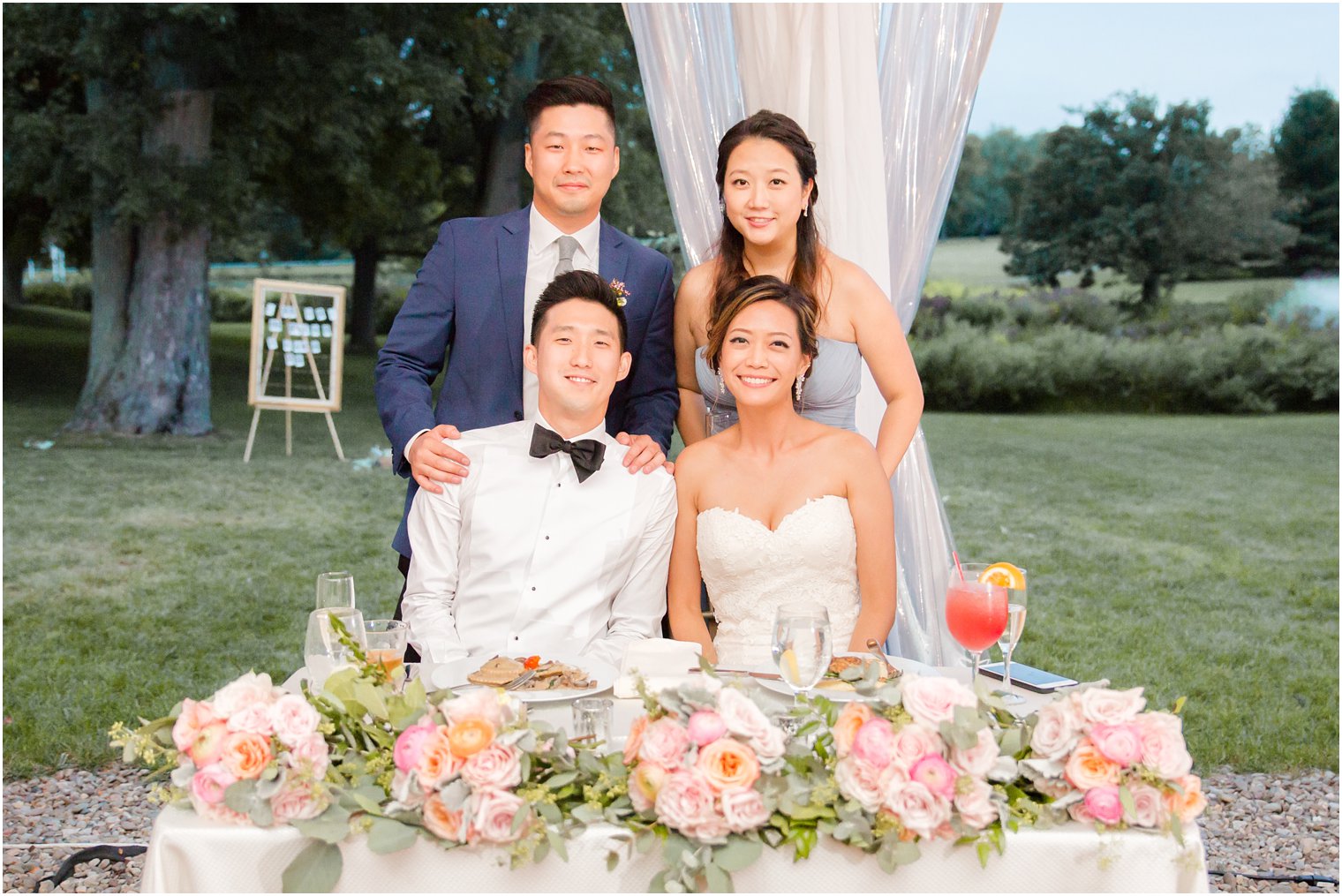 bridal party photographed at Chauncey Hotel reception by Idalia Photography