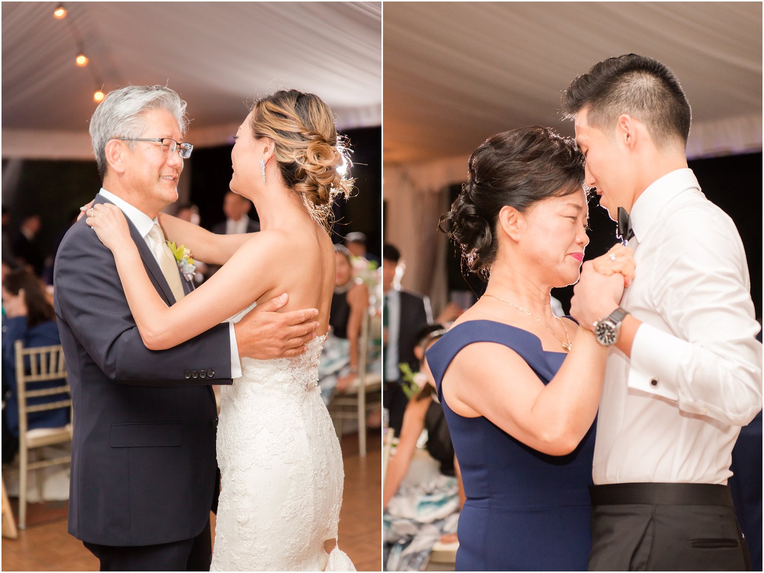 parent dances during reception at Chauncey Hotel photographed by Idalia Photography