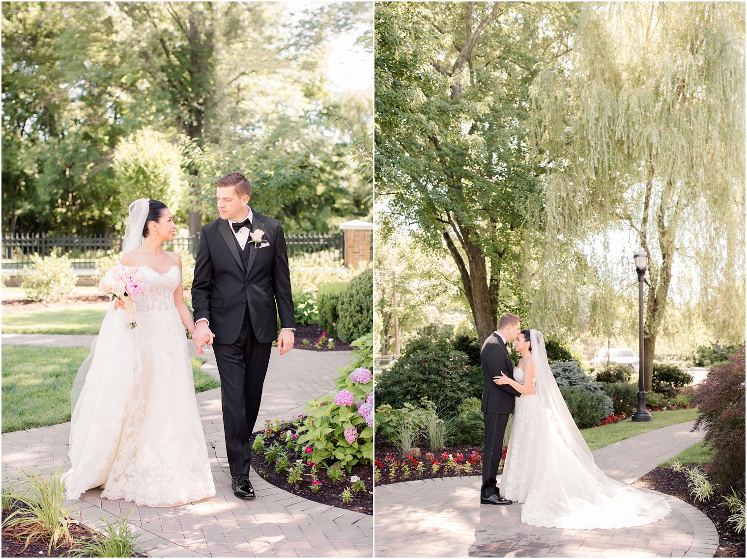 bride and groom photos on wedding day at The Rockleigh