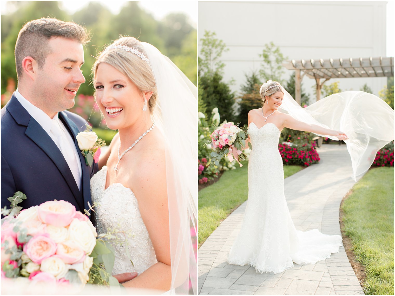 bride and groom photos at The Palace at Somerset Park