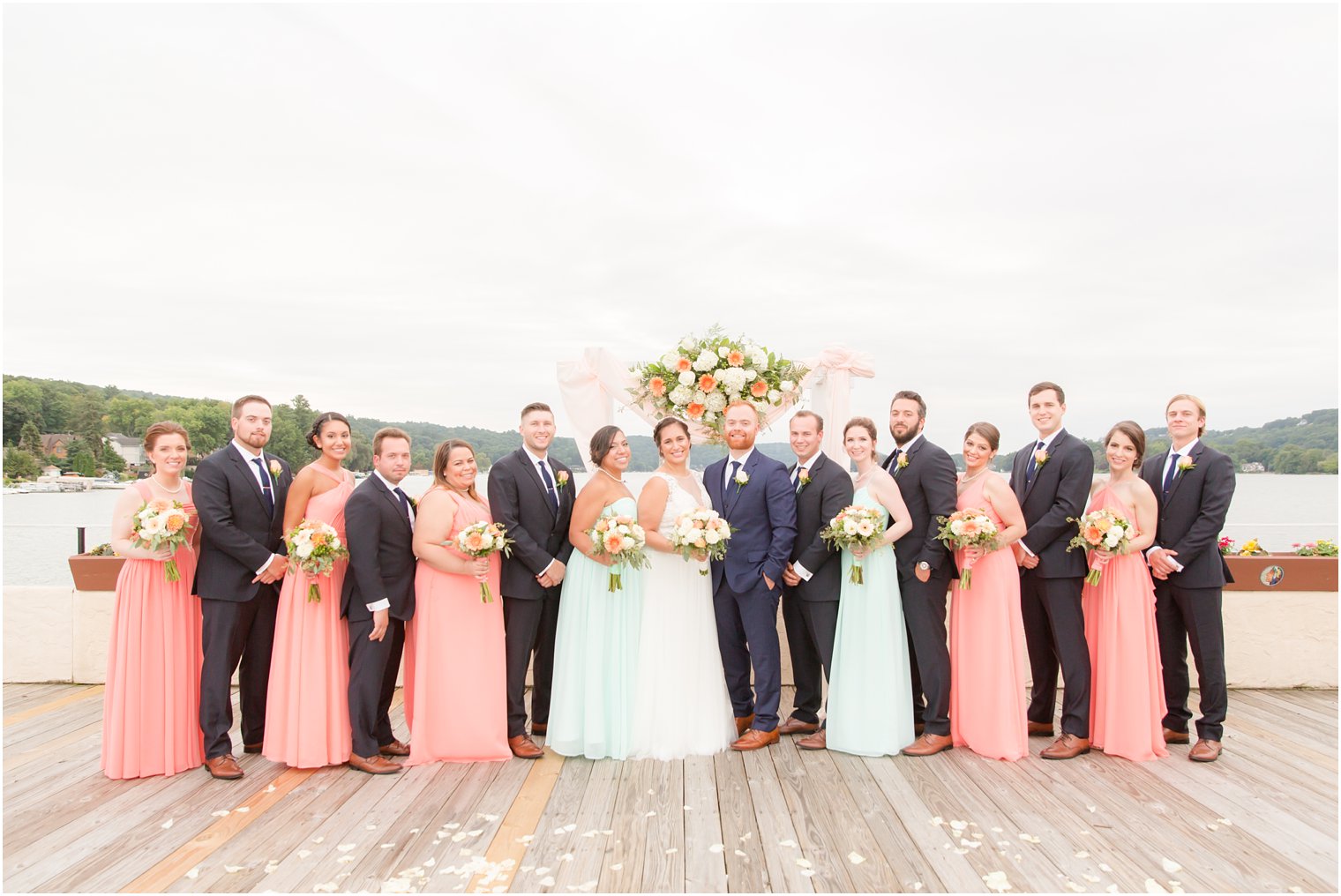 coral and teal wedding party inspiration by Idalia Photography