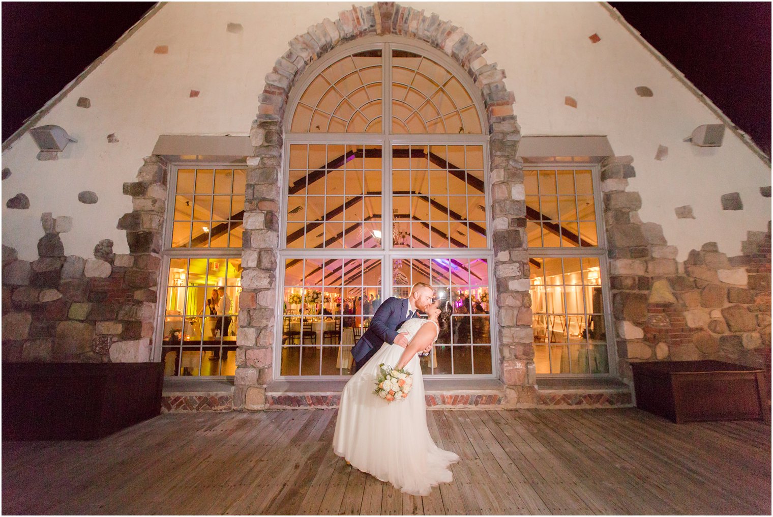 nighttime portrait at Lake Mohawk Country Club with Idalia Photography