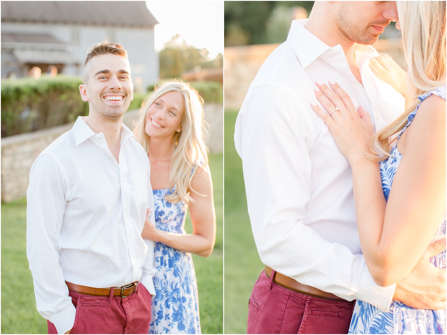summer engagement session at Laurita Winery