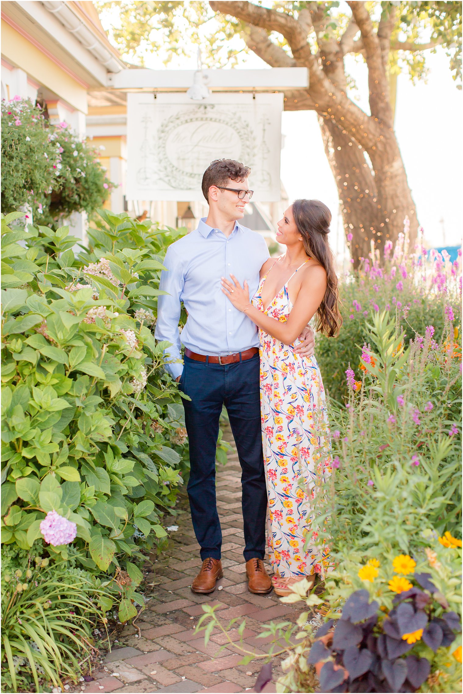 bright colored engagement session on Long Beach Island photographed by Idalia Photography