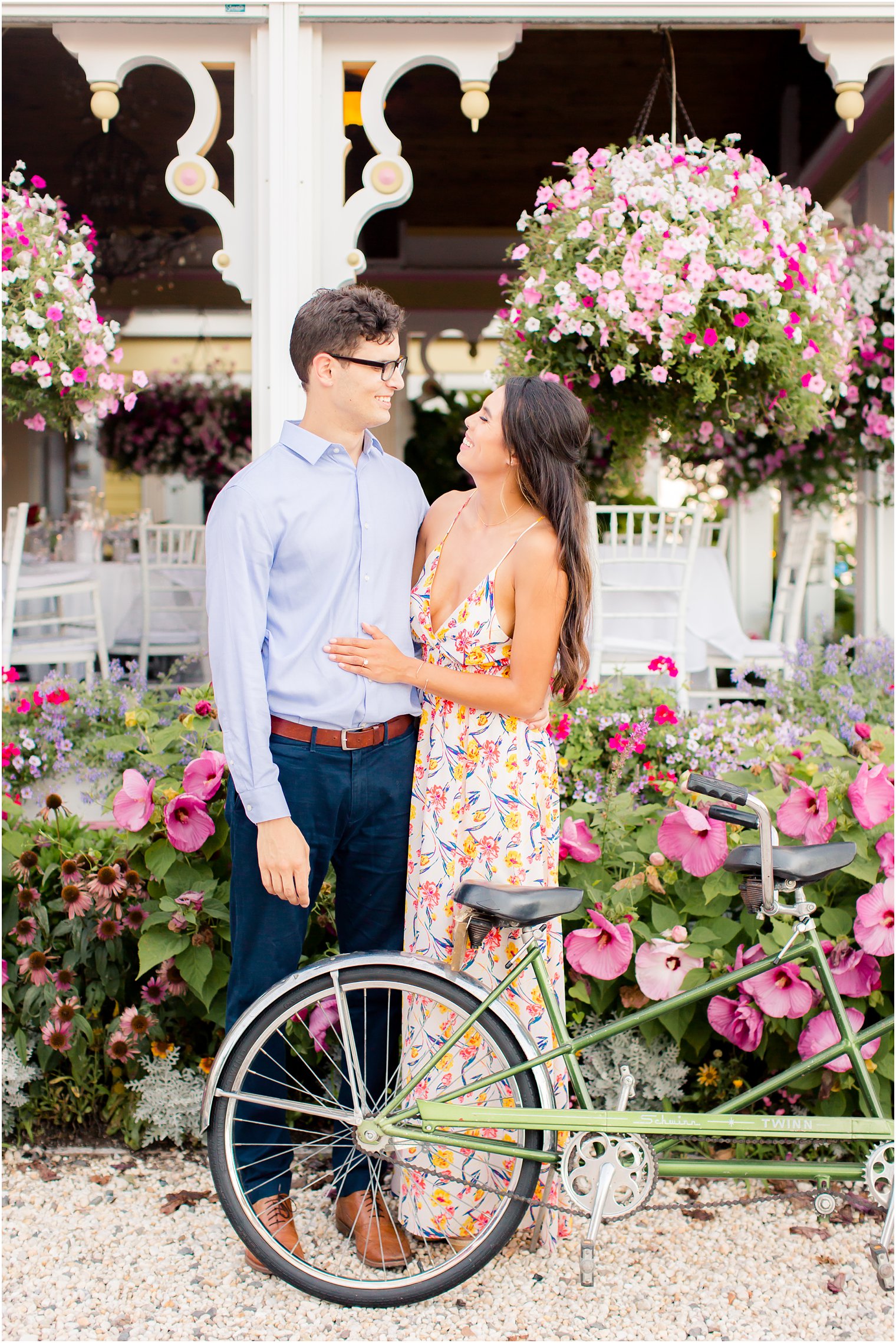 summer inspired engagement session on Long Beach Island photographed by Idalia Photography