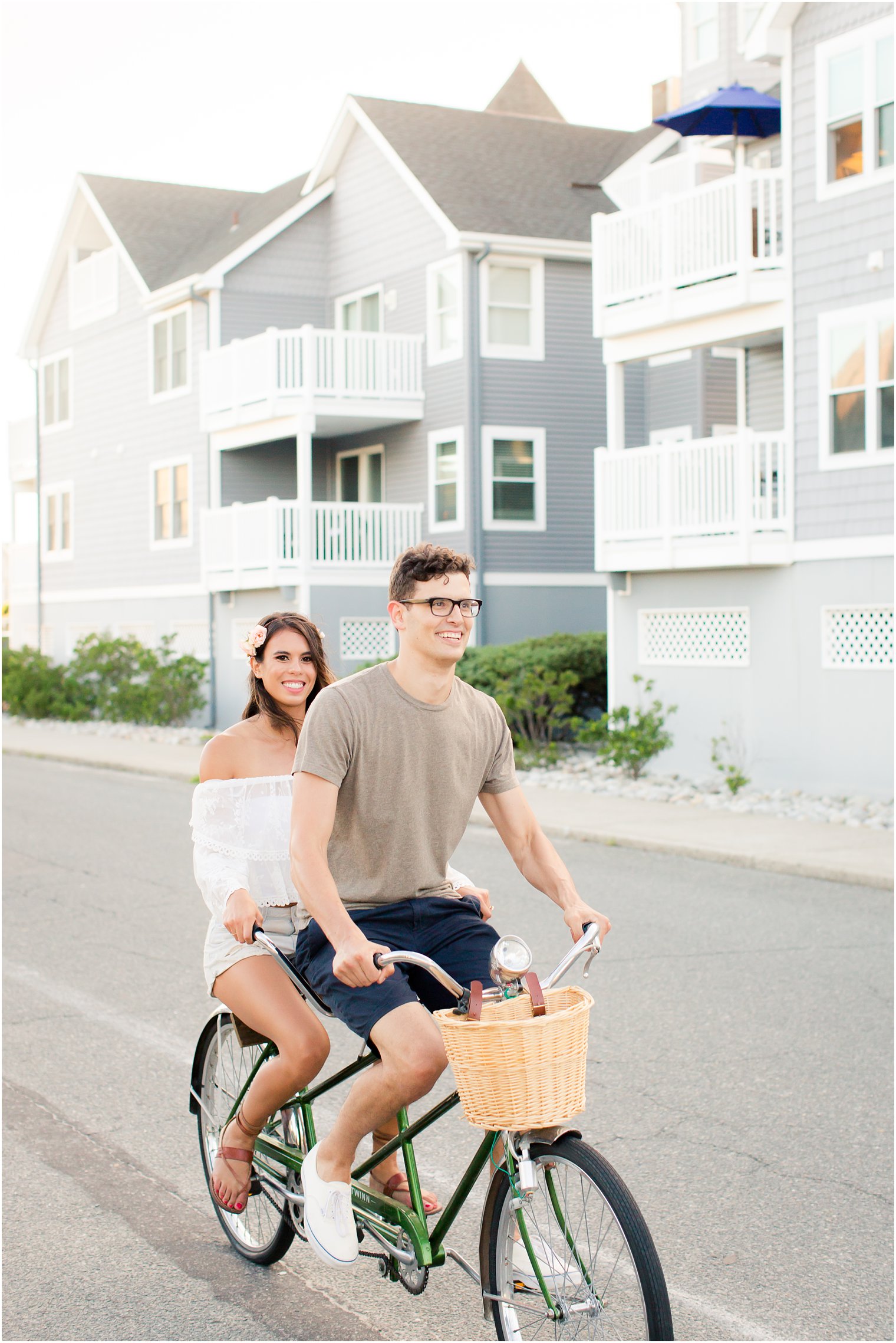 Rustic Drift provides bike rental for Long Beach Island engagement session photographed by Idalia Photography