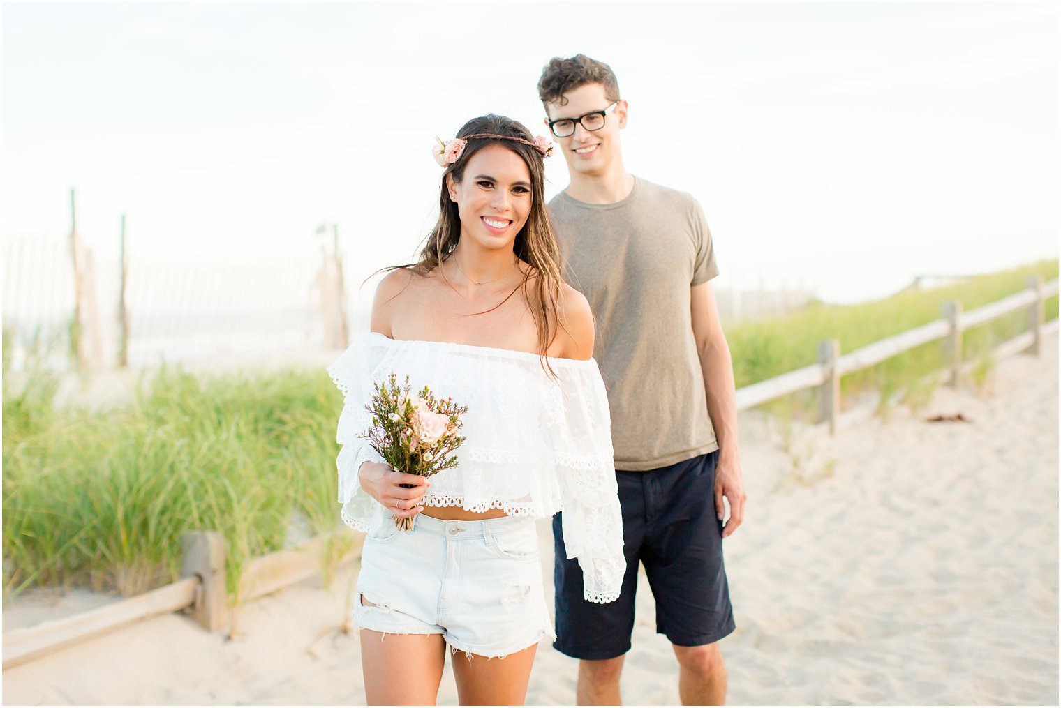 Long Beach Island engagement session on the beach with Idalia Photography