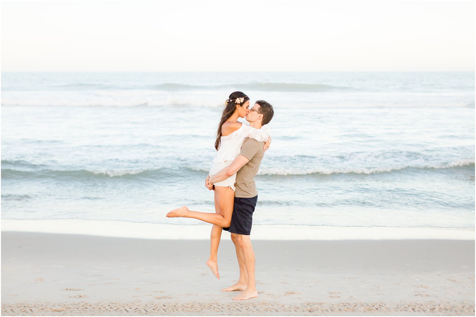 LBI engagement session on beach with Idalia Photography