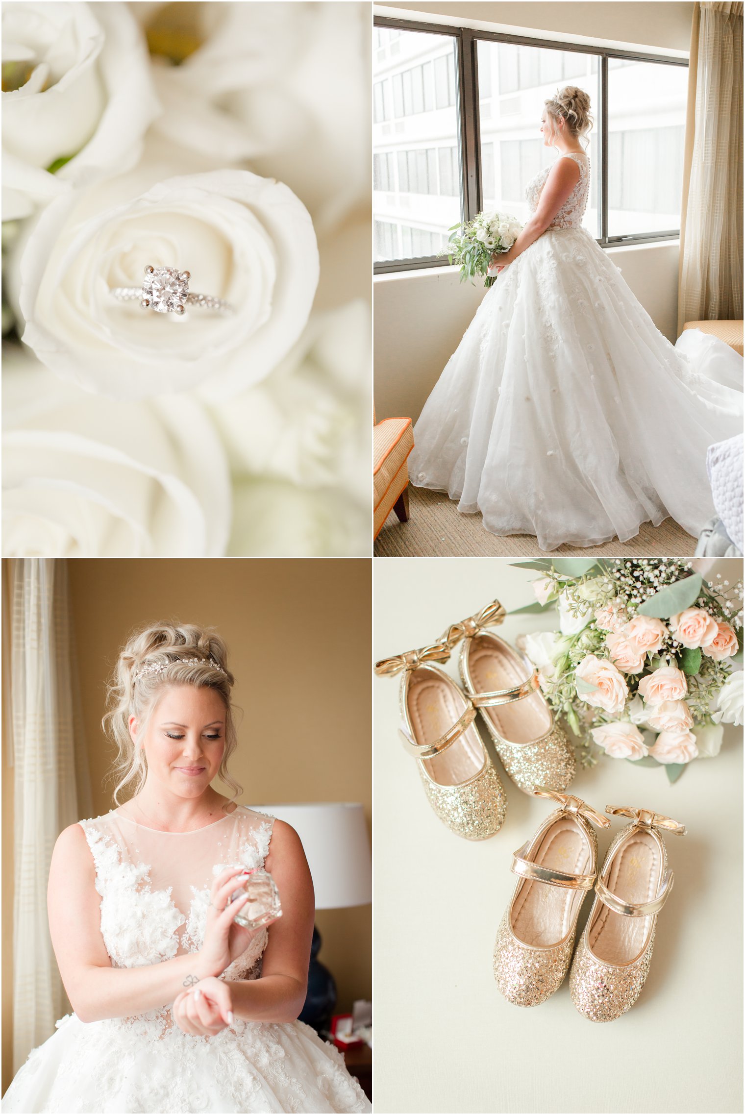 Summer bride in Morilee wedding gown before Legacy Castle wedding day photographed by Idalia Photography