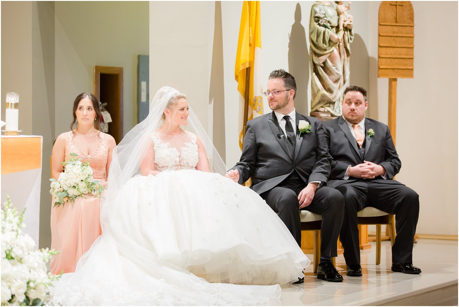 North Jersey church wedding ceremony service photographed by Idalia Photography