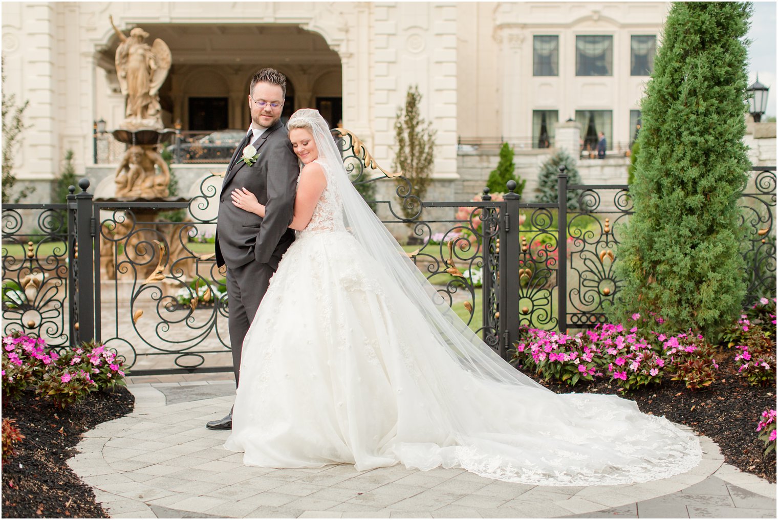 wedding portraits at North Jersey wedding venue Legacy Castle by Idalia Photography