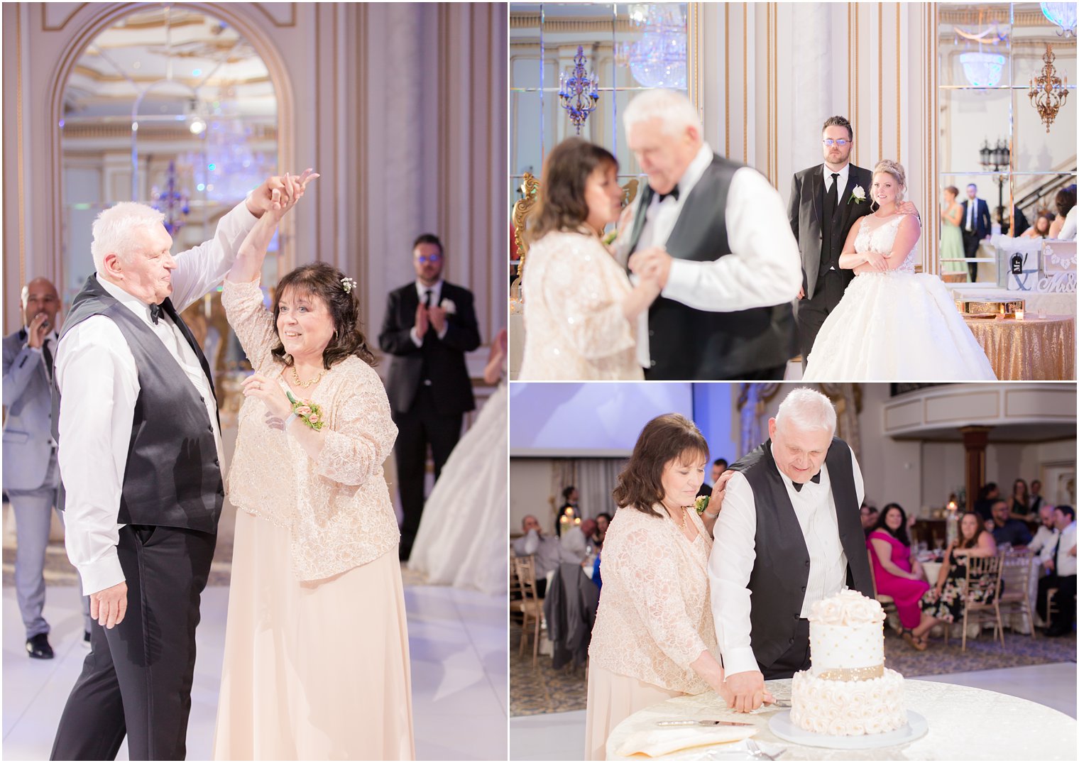 bride's parents celebrate 50th anniversary at Legacy Castle wedding reception