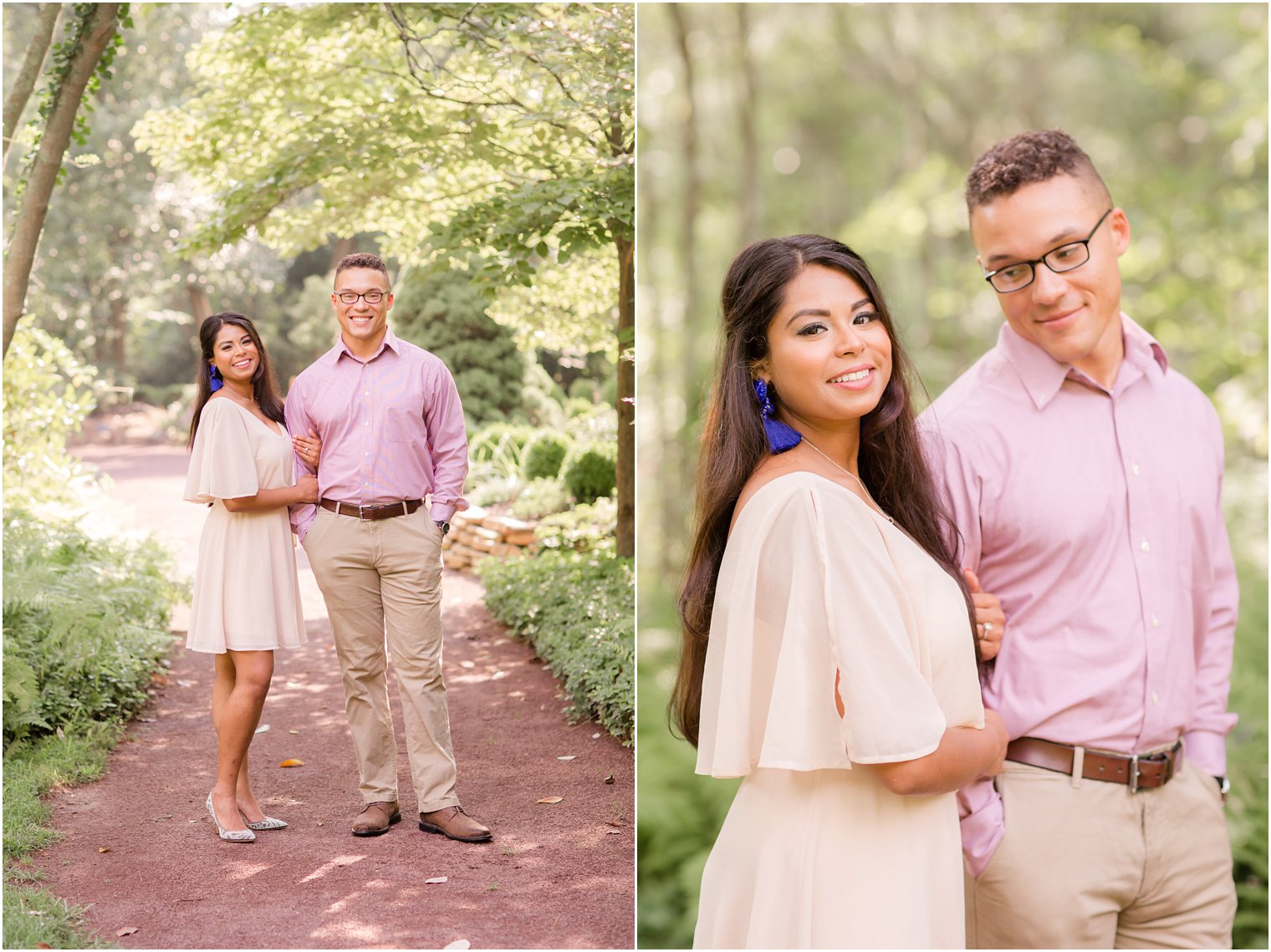 Sayen Gardens engagement session photographed by Hamilton NJ wedding photographer Idalia Photography