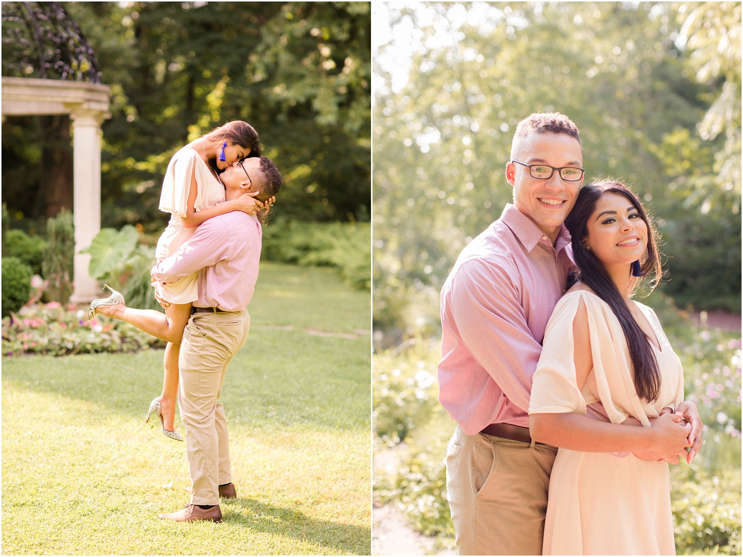 stunning Sayen Gardens engagement session portraits by Idalia Photography