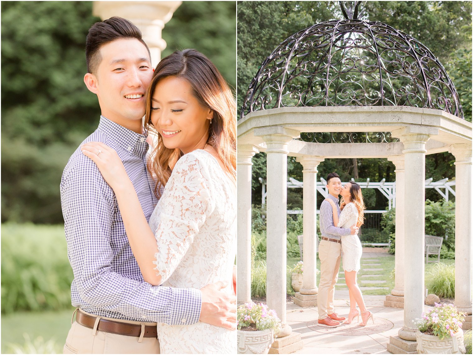 NJ wedding photographer Idalia Photography captures engagement session at Sayen House and Gardens 