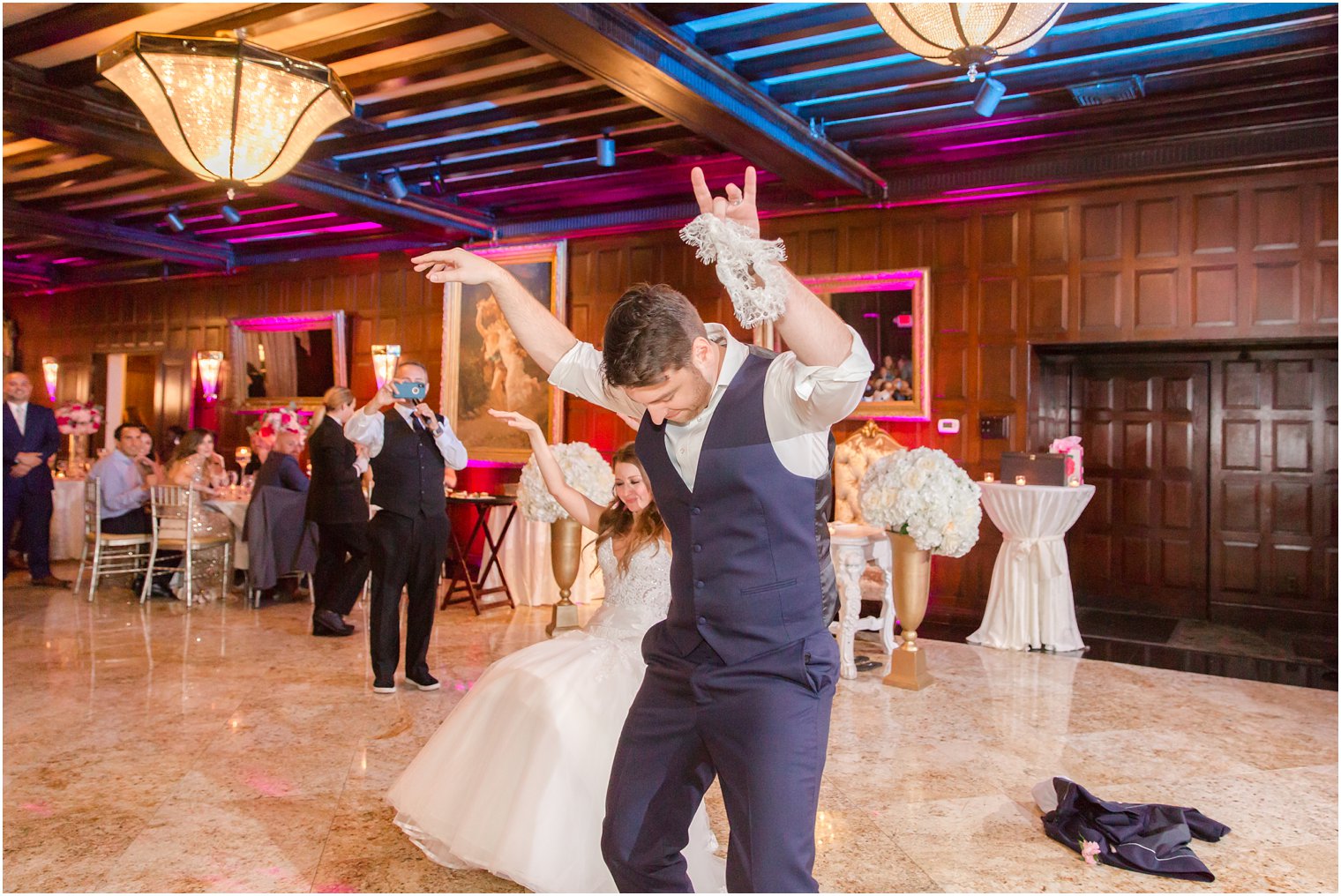 garter toss at Shadowbrook