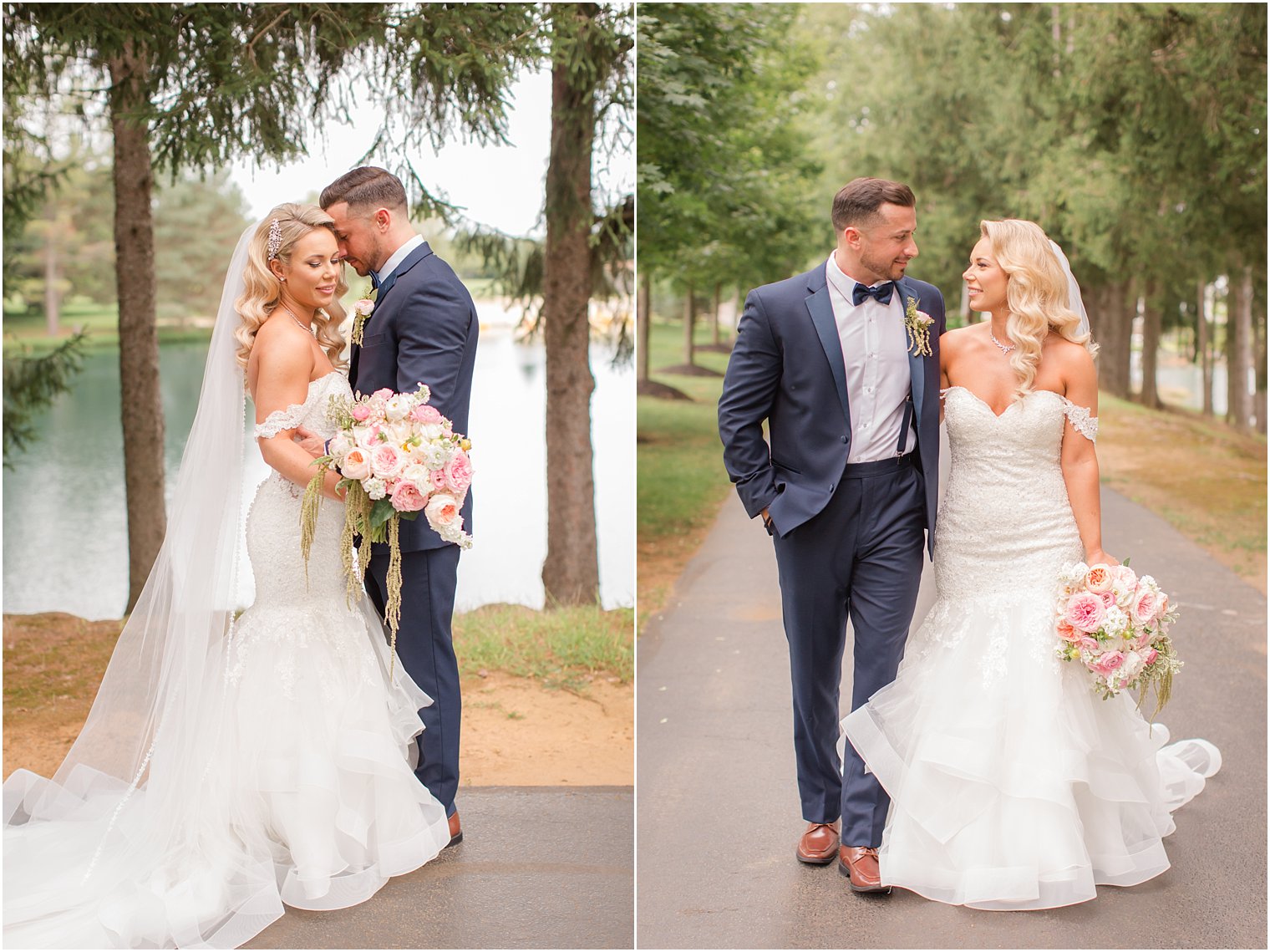 romantic summer wedding portraits at Windows on the Water at Frogbridge by Idalia Photography