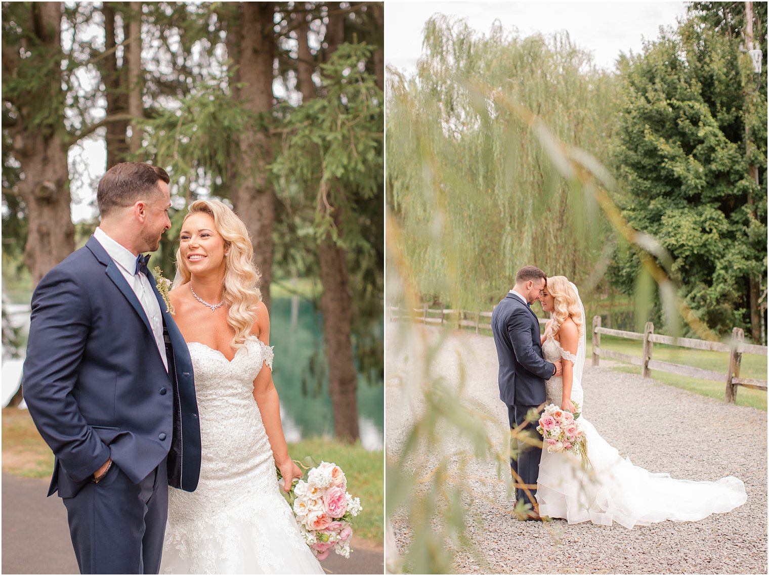 Elegant summer wedding portraits by Idalia Photography at Windows on the Water at Frogbridge