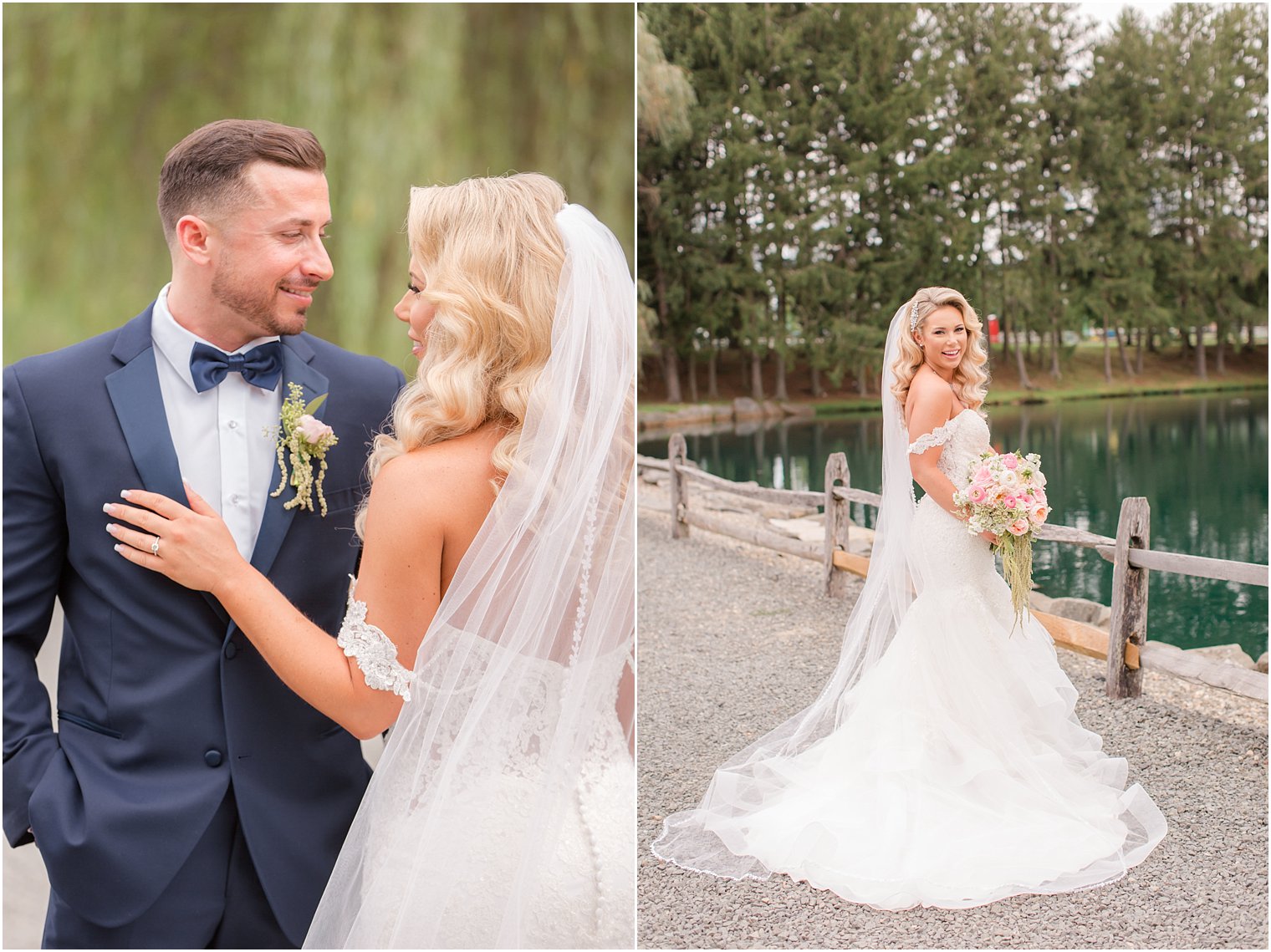 romantic summer wedding day portraits at Windows on the Water at Frogbridge