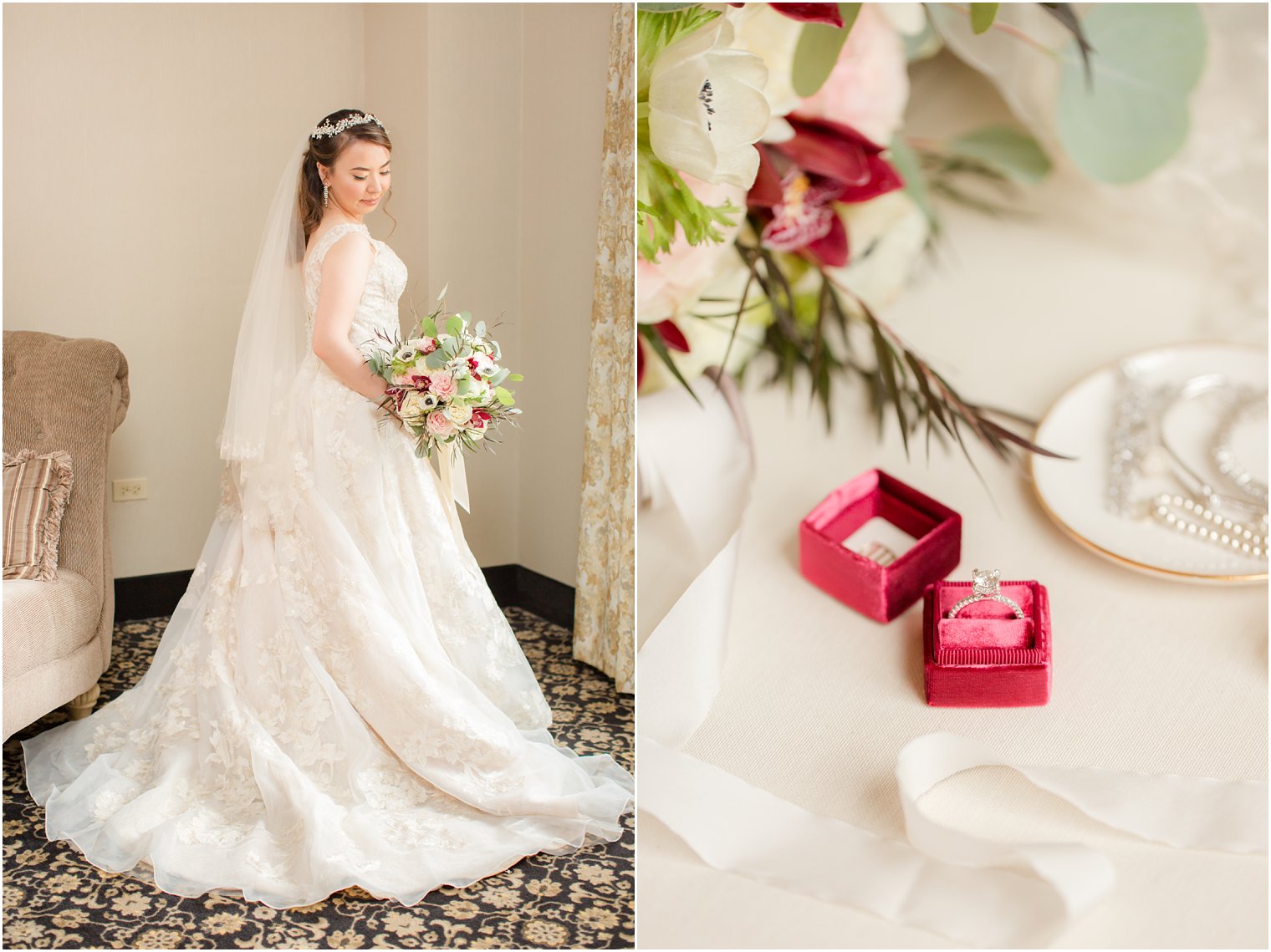 Bridal portrait at Claridge Hotel in Atlantic City