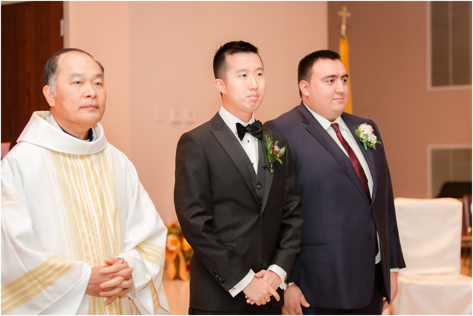 Wedding ceremony at the Church of Saint Katherine Drexel in Egg Harbor Township, NJ