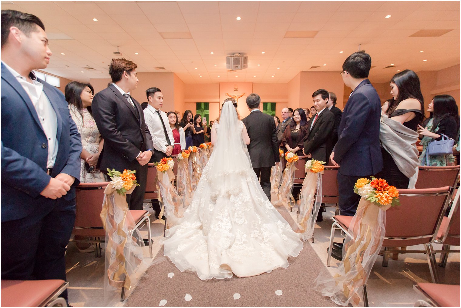 Wedding ceremony at the Church of Saint Katherine Drexel in Egg Harbor Township, NJ