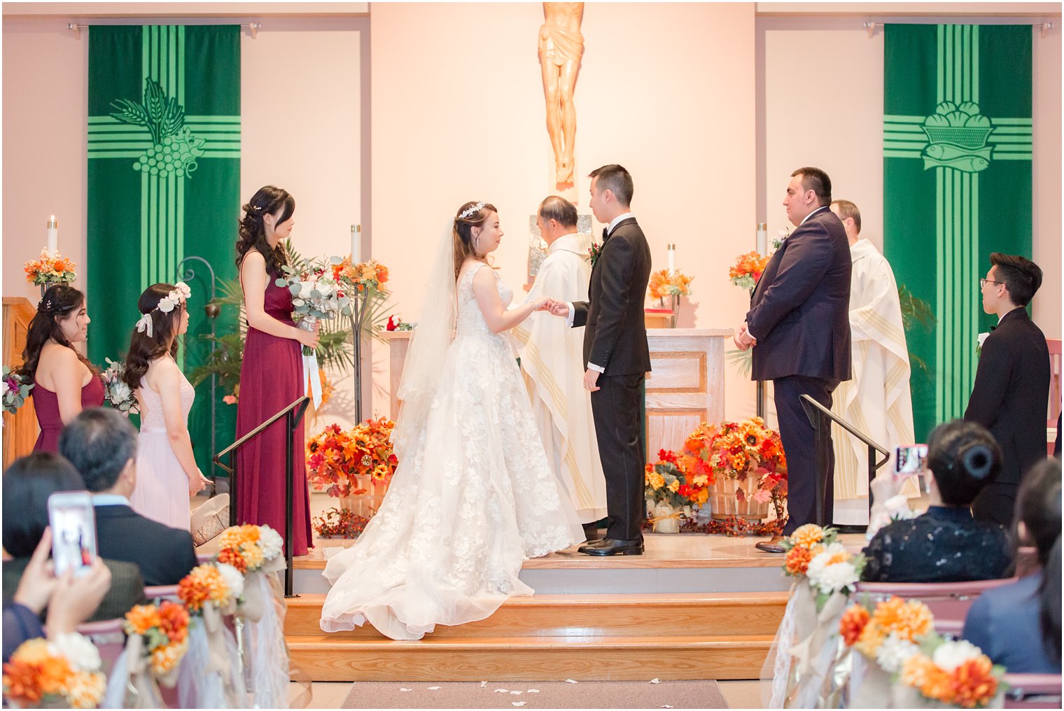 Wedding ceremony at the Church of Saint Katherine Drexel in Egg Harbor Township, NJ