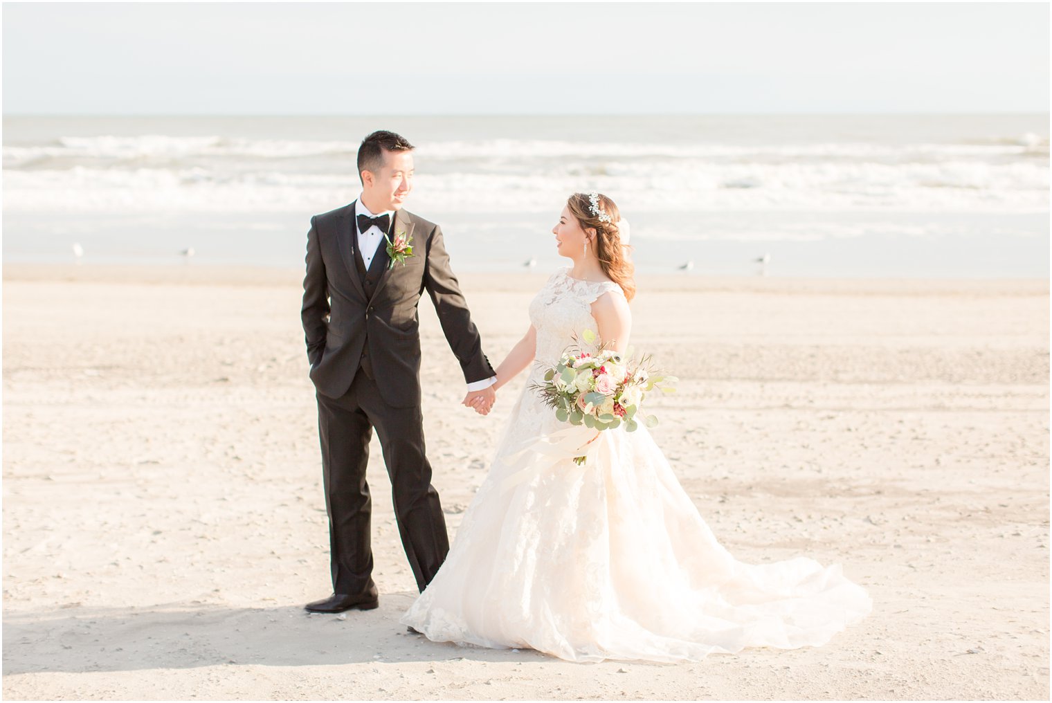 Wedding portraits on Atlantic City beach